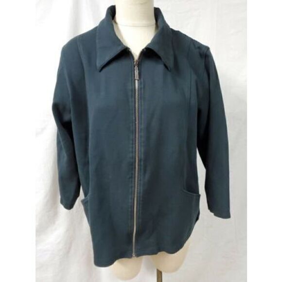 Elisabeth by Liz Claiborne Black Jacket Size 1 1X Full Zip Front Pocke… - Picture 1 of 9